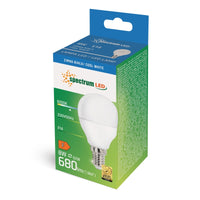 Spectrum LED Kugel G45 E14 8W 6000K 750 Lumen kaltweiß 230V nicht dimmbar Innenlampe