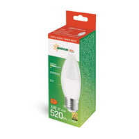 Spectrum LED Kerzenlampe C37 E27 230V 6W 3000K Warmweiß 520 Lumen 160° Abstrahlwinkel Innenbeleuchtung