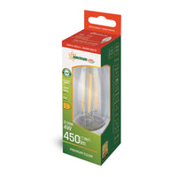 Spectrum LED Candle C35 E14 230V 4W 2700K Warm White Clear Glass 450 lumens COG filament non-dimmable