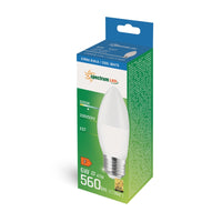 Spectrum LED candle C37 E27 230V 6W 6000K cold white non dimmable 560 lumens 160° beam