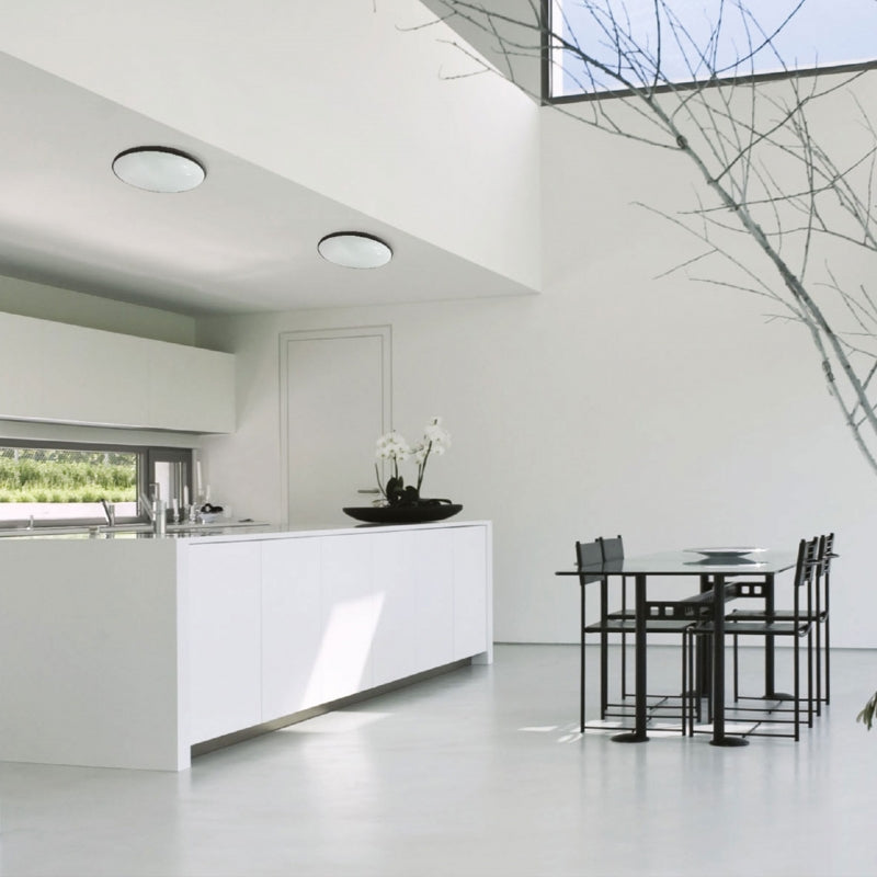 Spectrum LED ceiling light Nymphea 24W 6000K 230V IP54 2850 lumens Ø320mm White Black round