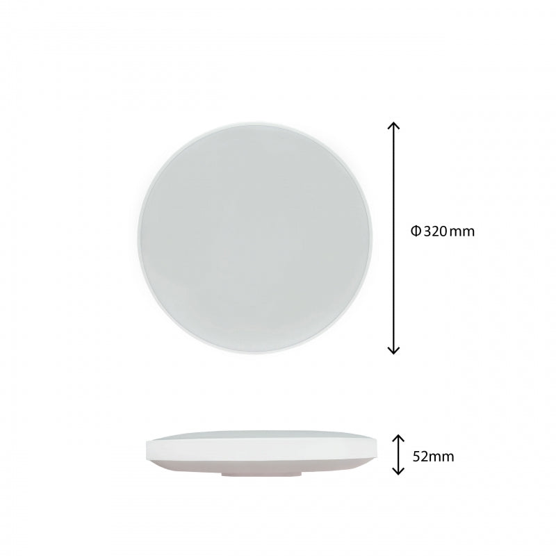 Spectrum LED ceiling light Nymphea 24W 6000K 230V IP54 2850 lumens Ø320mm White Black round