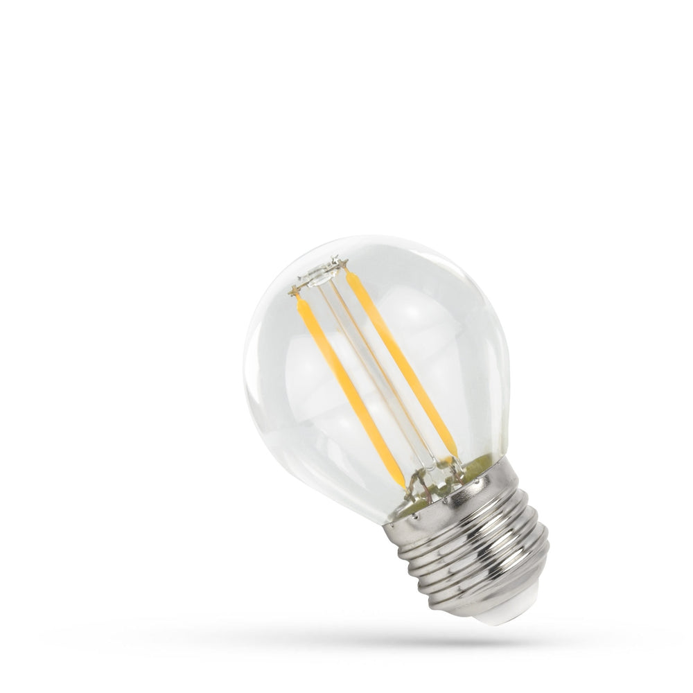Spectrum LED festoon light chain 5m with 10x E27 sockets, 220-240V, IP20, 3000K, CE RoHS, 5 year warranty