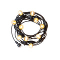 Spectrum LED festoon light chain 5m with 10x E27 sockets, 220-240V, IP20, 3000K, CE RoHS, 5 year warranty