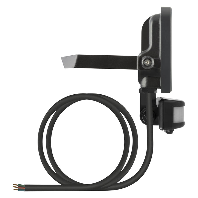 Spectrum LED Strahler mit Sensor Schwarz 10W 1100 Lumen 3000K IP65 breiter Lichtkegel Außenbeleuchtung