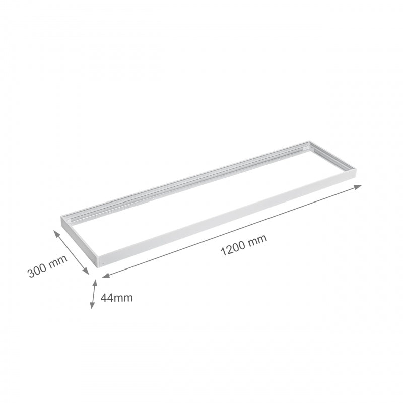 Spectrum LED Rahmen für Aufputz-ALGINE-Leuchte 300x1200mm, Weiß Aluminium-Polycarbonat Aufbau