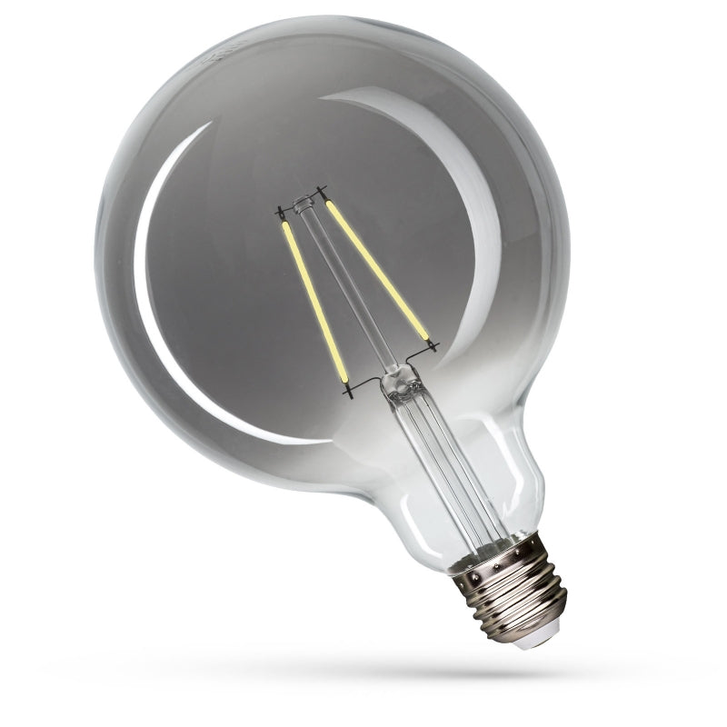 Spectrum LED Globus G125 E27 230V 4.5W 4000K Neutralweiß COG-Filament Rauchglas Schwarzer Schimmer