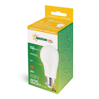 Spectrum LED GLS Bulb E27 230V 9W 4000K Neutral White 820 lumens 270° Beam Non Dimmable