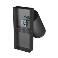 Spectrum LED GU10 wall sconce, surface mounted, 230V IP20 Black aluminium round 55x100mm for indoor lighting