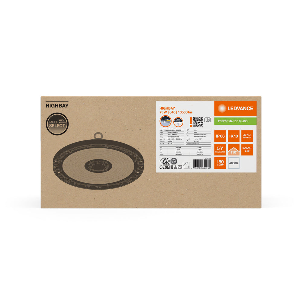 Led Model 13500 75W LED Highbay Gen 5 - 13500 Lumen, 4000K, IP66 Dimmable – Fixerio
