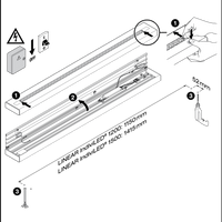 Ledvance LED Mounting Batten 120mm, 40W 4000K 5050 lumens, IP20, CRI 90, ideal for indoor lighting