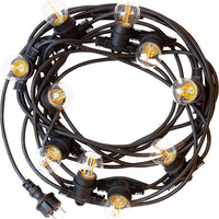 Spectrum LED string light 10m with 10x E27 sockets, outdoor festoon cable, optional LED bulbs