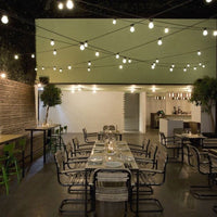Spectrum LED string light 10m with 10x E27 sockets, outdoor festoon cable, optional LED bulbs