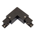 Spectrum LED track connector L left Black, aluminium housing, surface or hanging mounting, 230V IP20