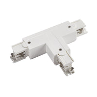 Spectrum LED Stromschienenverbinder T2 links, 230V, IP20, Aluminiumgehäuse, weiße Ausführung, Decken- oder Pendelmontage