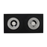 Spectrum MIRORA AR111 GU10 surface spotlight, 2x20W LED, 250V IP20, black adjustable rectangular ceiling mount
