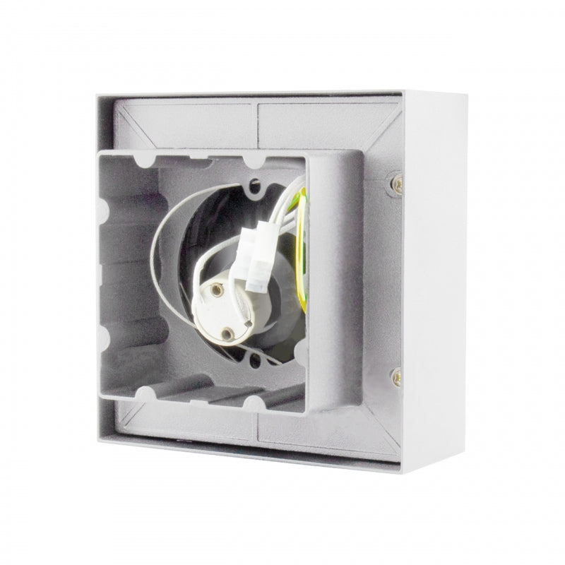 Spectrum MIRORA AR111 Aufbau-GU10-Strahler, 250V, 20W max, IP20, verstellbares Gehäuse aus weißem Aluminium