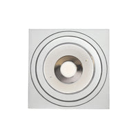 Spectrum MIRORA AR111 Aufbau-GU10-Strahler, 250V, 20W max, IP20, verstellbares Gehäuse aus weißem Aluminium