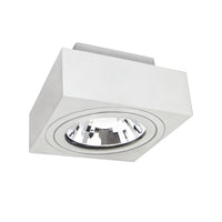 Spectrum MIRORA AR111 Aufbau-GU10-Strahler, 250V, 20W max, IP20, verstellbares Gehäuse aus weißem Aluminium