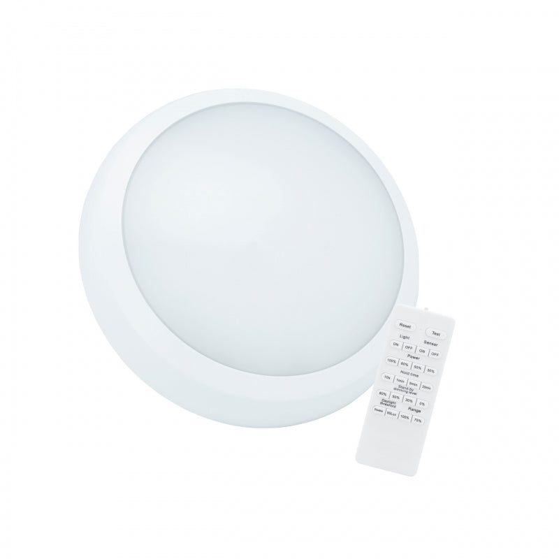 Spectrum NYMPHEA CITY PRO 2 LED ceiling light 24W CCT 230V IP65 IK08 3500 lumens 120° White round sensor