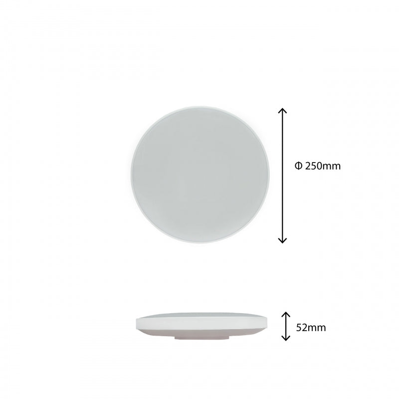 Spectrum NYMPHEA LED ceiling light 18W 3000K 230V IP54 round White Black 1950 lumens 115° surface mount