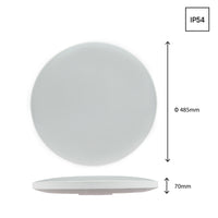 Spectrum NYMPHEA LED ceiling light 40W 6000K 5300 lumens 230V IP54 White Black round surface mount