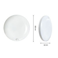 Spectrum NYMPHEA PROXI PIR LED Surface Light 18W 4000K 2000 lumens IP54 Round White 230V
