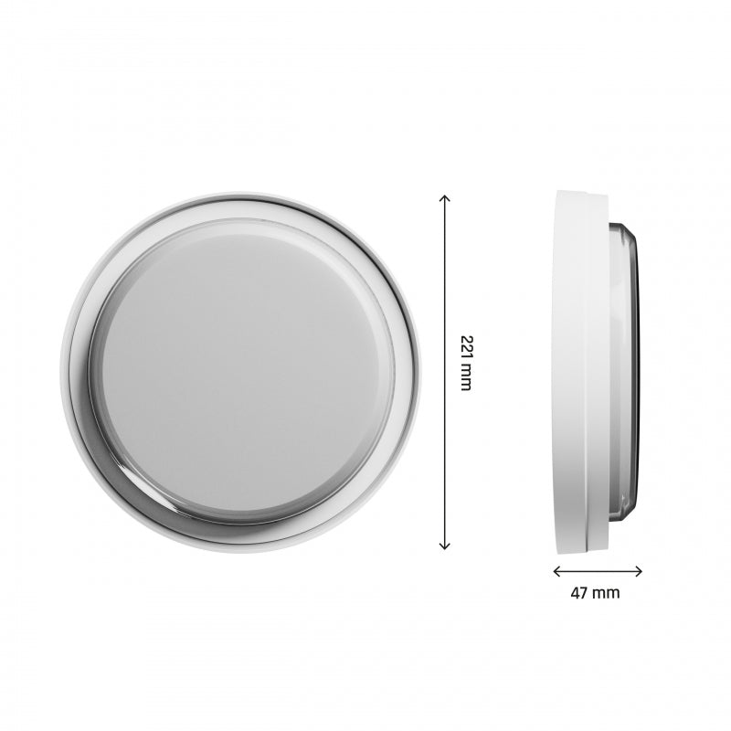 Spectrum PASTILO 15W LED surface light CCT 230V 1800 lumens 120° IP54 IK10 White round 221x47mm