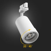 Spectrum PAVA BASIC LED Schienenstrahler 20W CCT 230V 3-Phasen Weiß 2225 Lumen 20-45° IP20 CRI 80