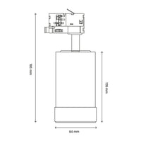 Spectrum PAVA BASIC LED Schienenstrahler 20W CCT 230V 3-Phasen Weiß 2225 Lumen 20-45° IP20 CRI 80