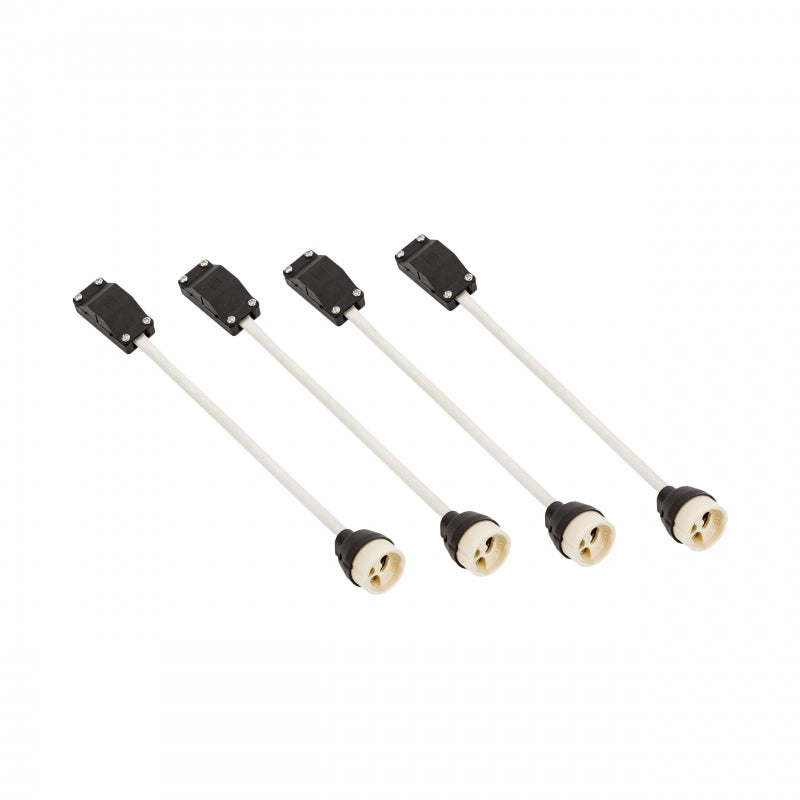 Spectrum Einbaurahmen LED GU10 x4, 4x10W, 250V, IP20, Weißes Aluminiumgehäuse für Innenbeleuchtung