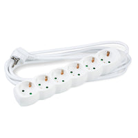 Technik Extension Socket 6-way, 3m 1.5mm2 Copper Cable, White 16A, Child Protection
