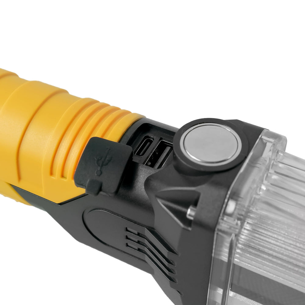 Technik LED Flashlight W50 COB+XPG 1000 lumens White IP55 with USB Type-C Rechargeable Battery and Powerbank