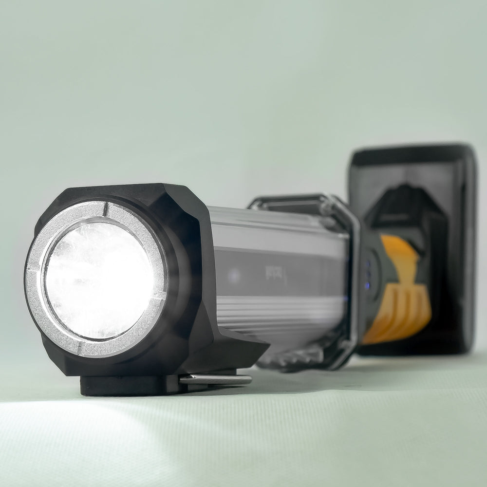 Technik LED Flashlight W50 COB+XPG 1000 lumens White IP55 with USB Type-C Rechargeable Battery and Powerbank