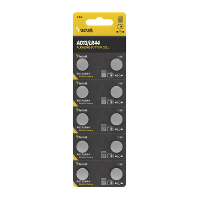 Technik Platinum Alkaline AG13 LR44 A76 357 Knopfzellenbatterie 1.5V 155mAh B10 Packung mit 10