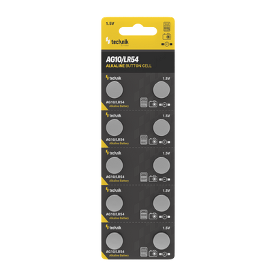 Technik Platinum Alkaline Knopfzelle AG10 LR54 189 389 1.5V B10 Packung mit 10 für zuverlässige Kleingeräte
