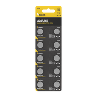 Technik Platinum Alkaline Knopfzelle AG8 LR55 191 391 1.5V B10 Pack mit 10 Stück für Uhren und Elektronik