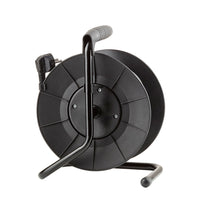 Technik Professional Kabeltrommel 25m 1.5mm² 16A mit 4 EU-Steckdosen und Schalter Schwarz