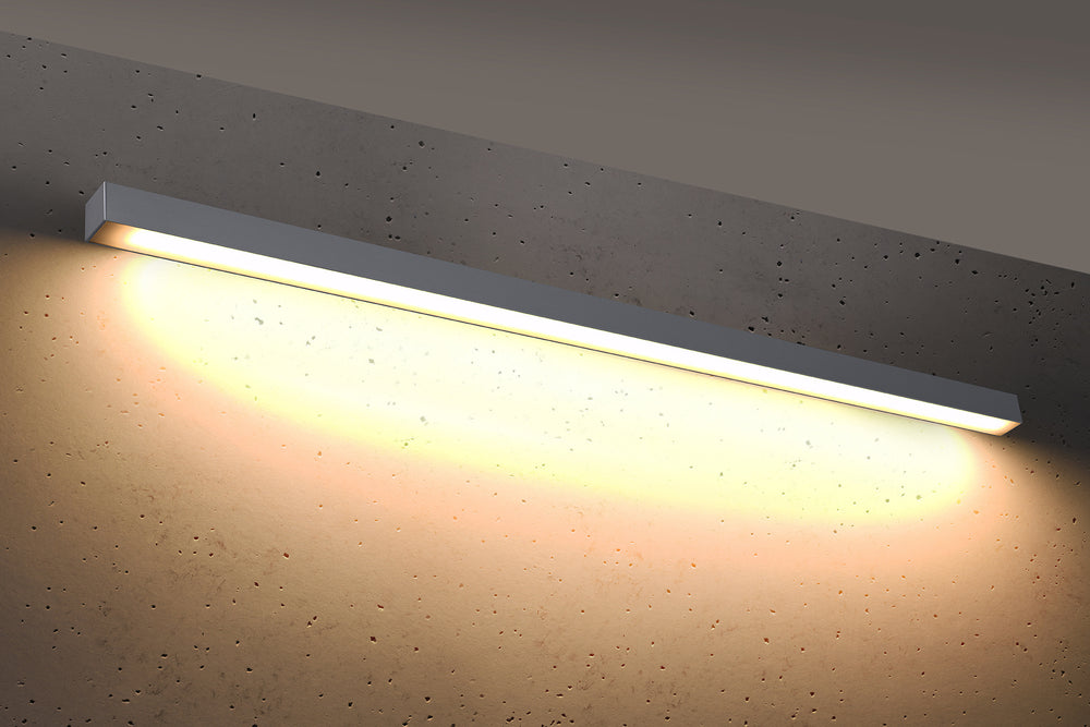 Wandleuchte PINNE 150 Grau - 39W - 7200Lm - 3000K Warmweiß