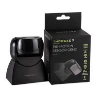 Thorgeon LED motion sensor Black surface mount 180° IP65 max 300W 220-240V CE RoHS