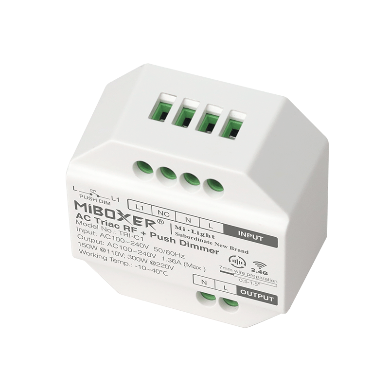 Tsong LED dimmer module 300W AC TRIAC, RF 2.4GHz remote compatible, IP20, 220-240V, CE RoHS