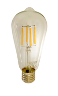 Lcb LED-Filamentlampe st64 edison klares Glas e27 4w 390 Lumen 2700k warmweiß