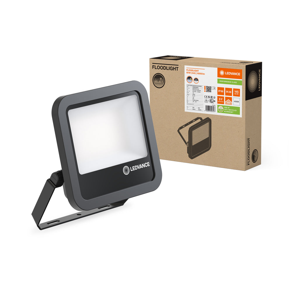 Ledvance LED Floodlight Black IP66 69W/53W 10000 lumens/8000 lumens Multi Lumen Switch 4000K Cool White CE RoHS