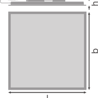 Tsong LED Panel 60x60cm 33W 3000K 1521 Lumen IP20 CRI 80 Aluminium Mattgold CE RoHS