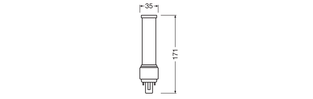 Tsong LED PLC Dulux D G24Q-3 2-Pin 10.5W 3000K 1521 Lumen 230V warmweiß 120° Abstrahlwinkel CRI 80