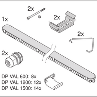 Value LED wasserdichte Feuchtraumleuchte 50W 4000K 6000 Lumen 150cm IP65 kaltweiß