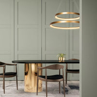 Lucide VIDAL dimmbare LED Pendelleuchte 92W 2700K mattgold Messing Ø 78 cm