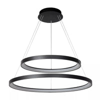 Lucide VIDAL LED dimmable pendant light 78 cm - modern black chandelier for home lighting