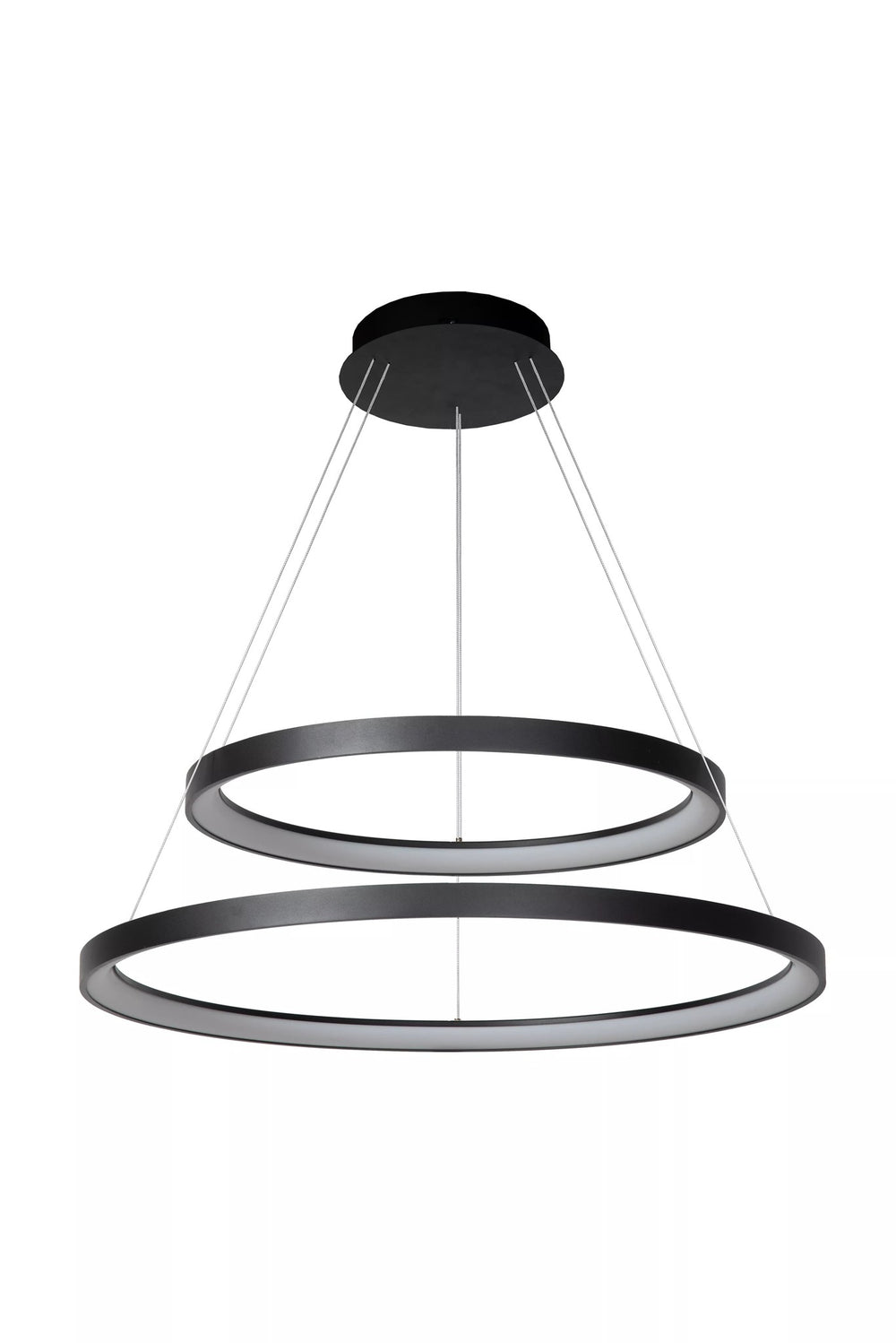 Lucide VIDAL LED dimmable pendant light 78 cm - modern black chandelier for home lighting