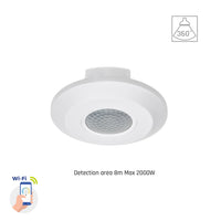 Spectrum smart PIR sensor 360° surface mount, 2000W load, 8m range, 1-10V, Wi-Fi BT, IP20, 230V